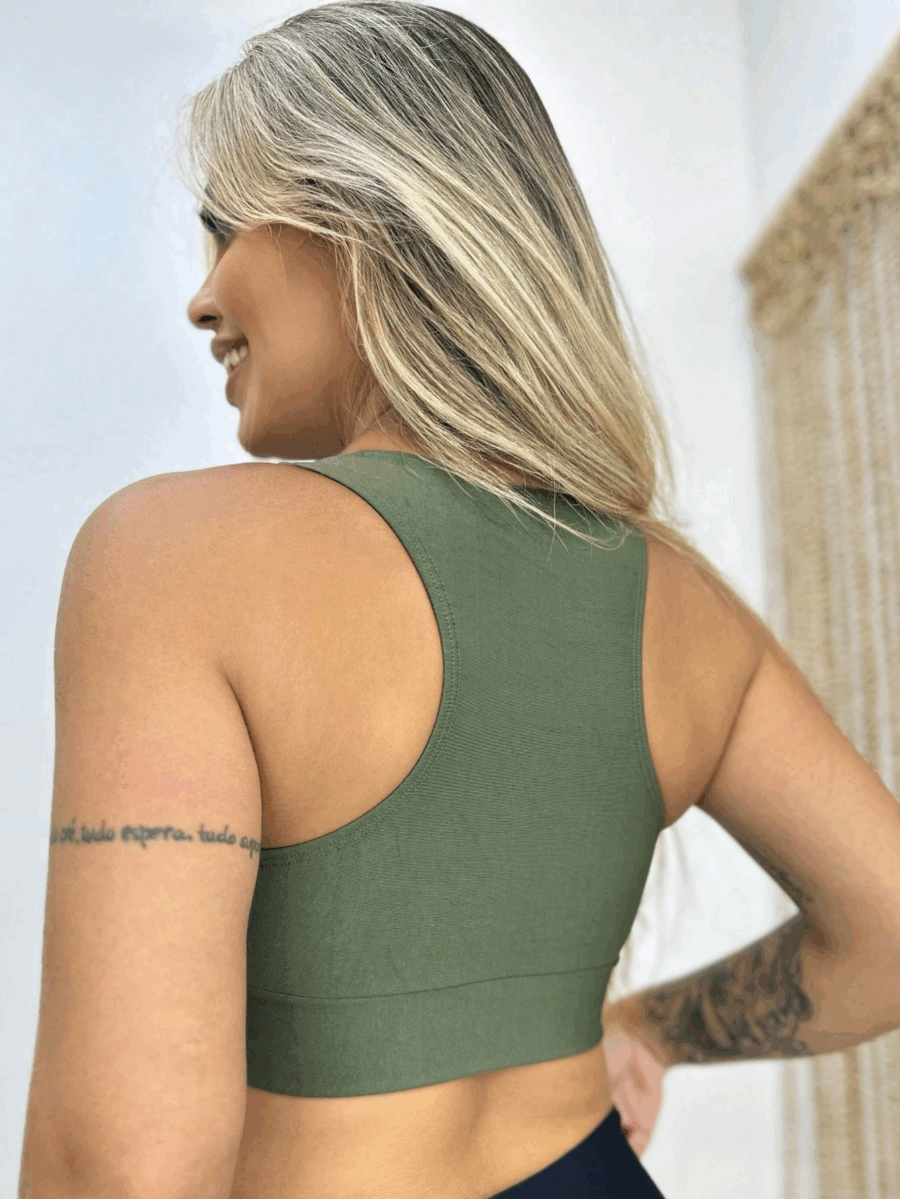 TOP LISO (VERDE MILITAR) - Imagem 2