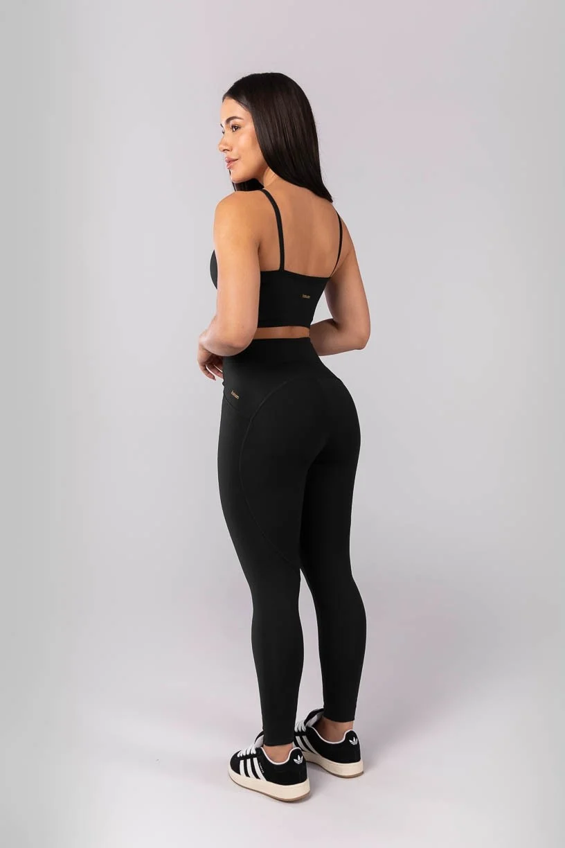 CALÇA LEGGING COM COBERTURA (PRETO)