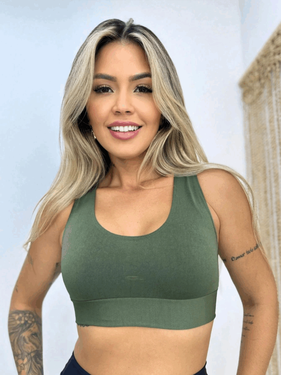 TOP LISO (VERDE MILITAR)